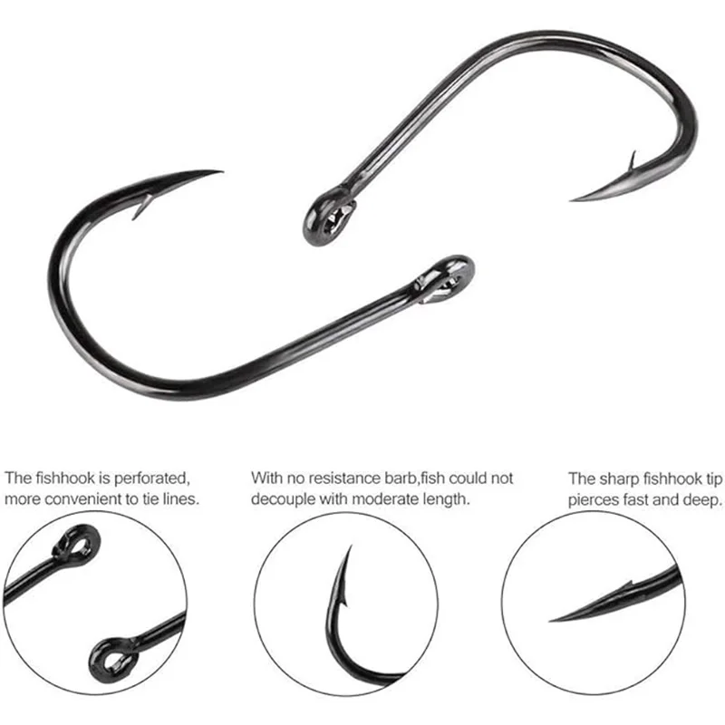 Conjunto de 300 Anzóis de Pesca em Aço de Alto Carbono Antiferrugem, Tamanhos 3-12, Anzóis Redondos Afiados, Caixa de Armazenamento Portátil, Adequado para Robalo e Truta de Água Doce, Design Antiderrapante com Farpa, Acessórios de Pesca com Ótimo Custo-Benefício, Anzóis e Suprimentos de Pe - Imagem 5