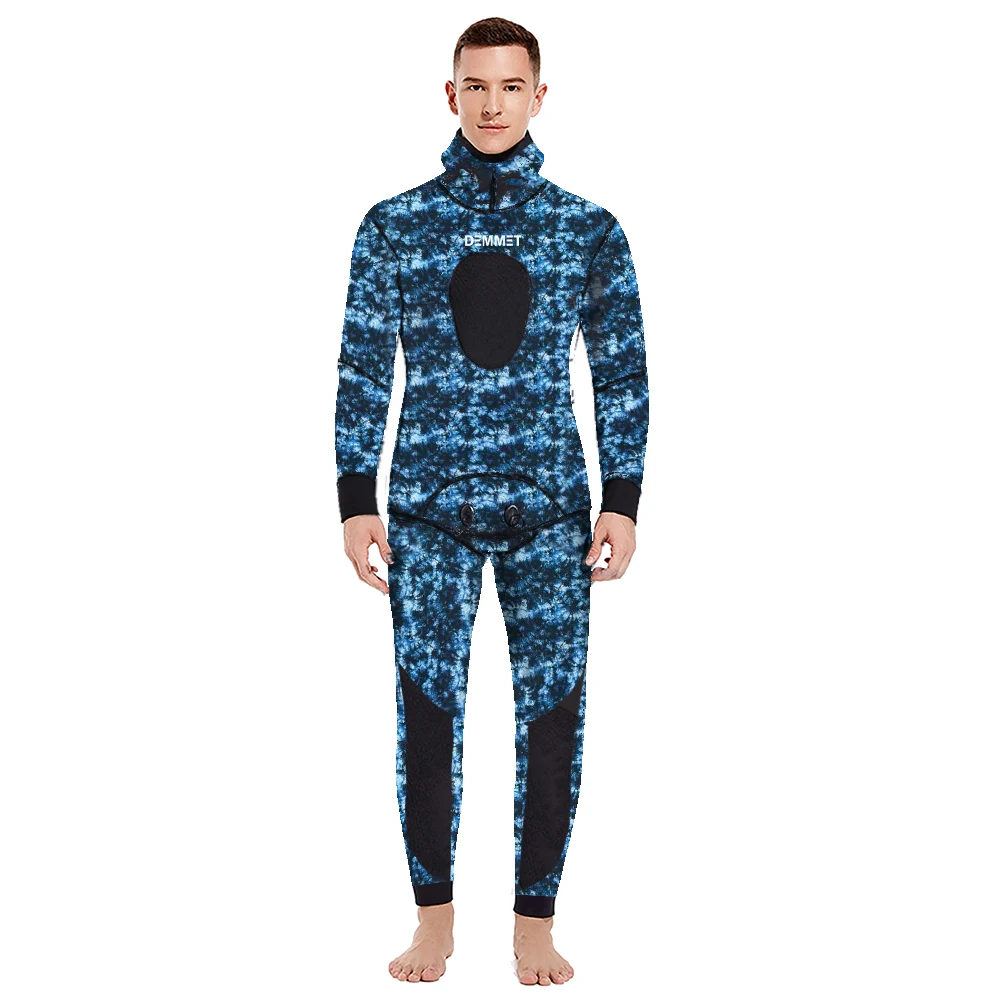 Terno com capuz de mergulho em neoprene para homens, capuz quente para surfe, zíper frontal, mergulho, pesca submarina, 3mm, 5mm, inverno, 2022 - Imagem 9