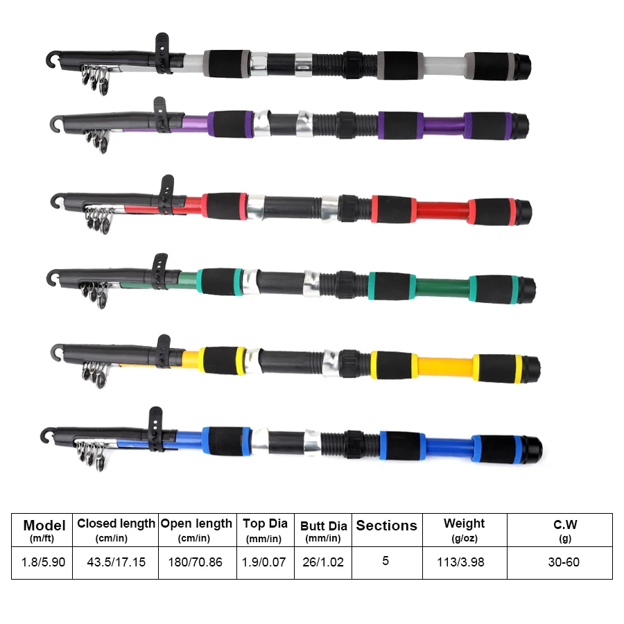 Ftk 1.8m portátil fiação vara de pesca carretel kits completos fibra carbono carpa vara roda conjunto viagem acessório - Imagem 2