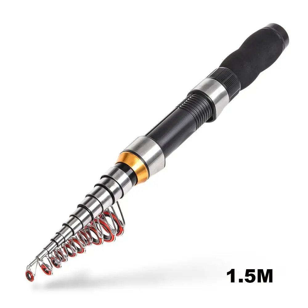 Vara de Pesca Telescópica Retrátil de Fibra de Carbono Tipo Caneta, 1.0m, 1.2m, 1.5m, 1.7m, 1.9m, 2.1m, 2.3 Metros - Imagem 8