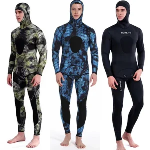 2024 Neoprene Scuba Diving wetsuit1.5/ 3MM Winter Warm Men Hood Surfing Front Zipper Snorkeling Spearfishing Hooded Diving Suit