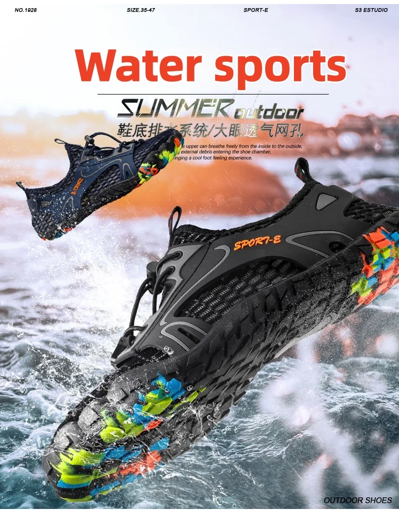 Sapatos de Wading Masculinos Antiderrapantes, de Secagem Rápida, Resistentes ao Desgaste, Sapatos Elásticos para Uso Descalço, para Piscina, Yoga, Camping, Viagens, Esportes Aquáticos - Imagem 4