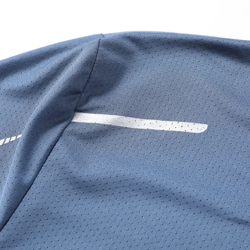 CHRLCK Men's Running Quick Drying T-shirts Breathable Hiking Fishing Tees Soft Elasticity Outdoor Sports Short Shirt Summer - Imagem 4