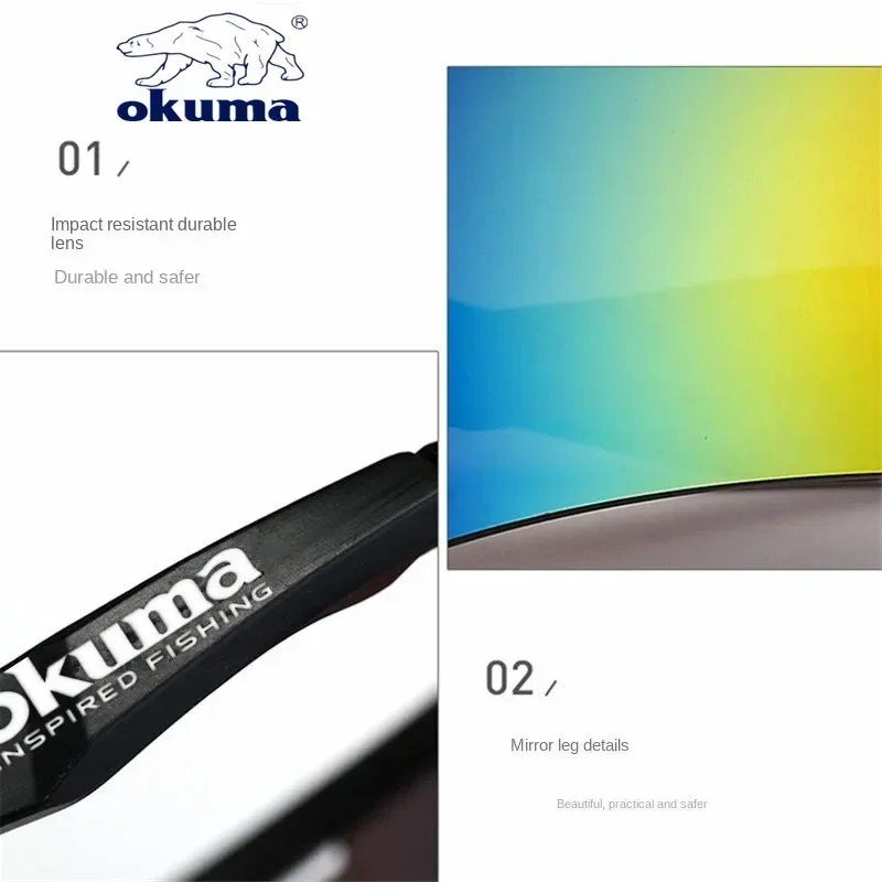 Okuma Fishing Sunglasses for Men and Women, Driving, Cycling, Hunting, Hiking, Fishing, UV400 Anti UV Glasses - Imagem 5