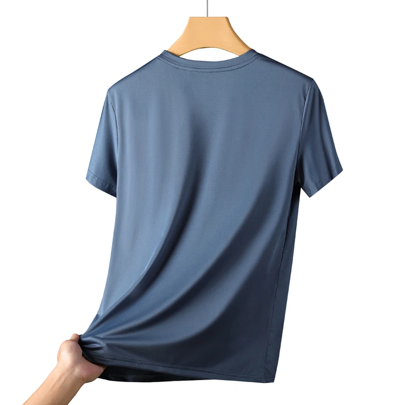 CHRLCK Men's Running Quick Drying T-shirts Breathable Hiking Fishing Tees Soft Elasticity Outdoor Sports Short Shirt Summer - Imagem 3