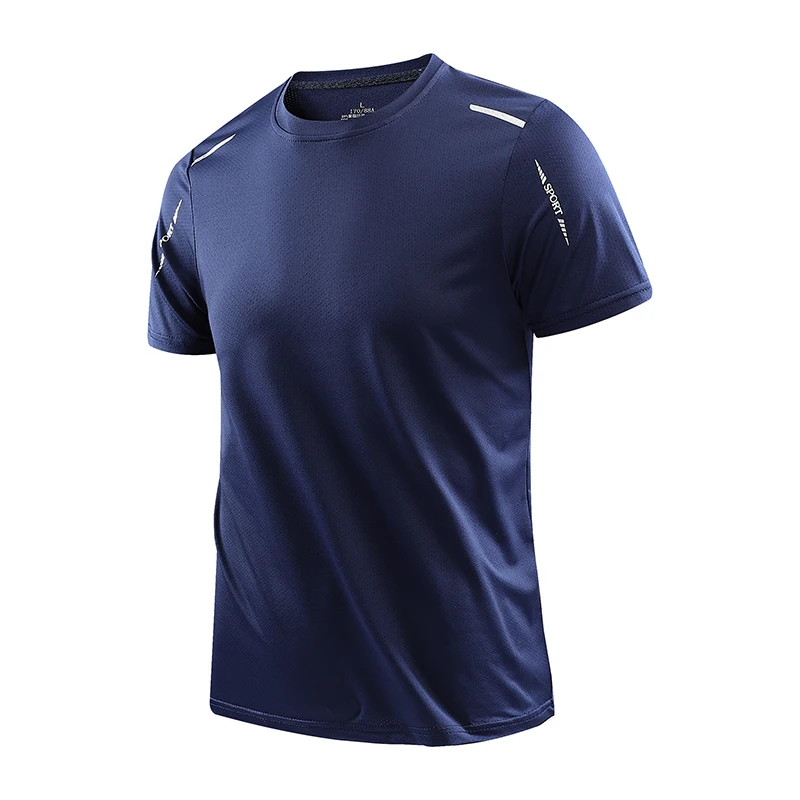 CHRLCK Men's Running Quick Drying T-shirts Breathable Hiking Fishing Tees Soft Elasticity Outdoor Sports Short Shirt Summer - Imagem 7