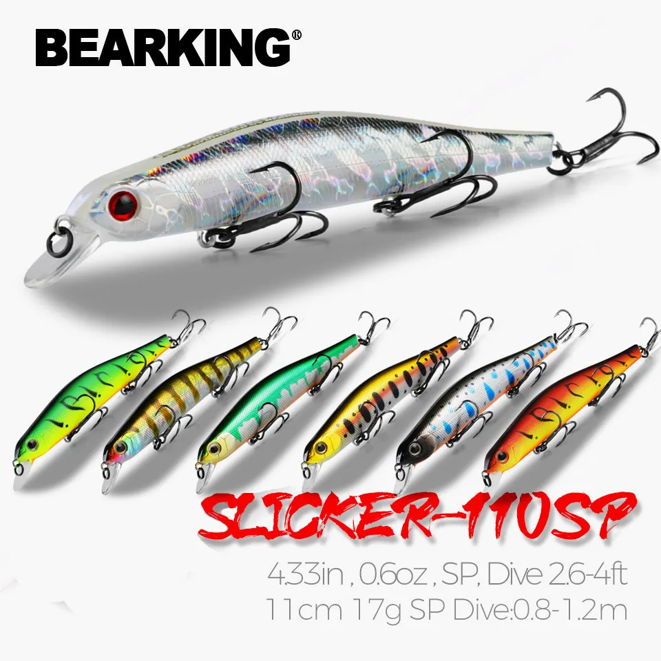 Z110 BEARKING 11cm 17g Iscas de Pesca Rígidas SP com Sistema Magnético, Iscas de Qualidade Minnow, Wobblers, Acessórios de Pesca