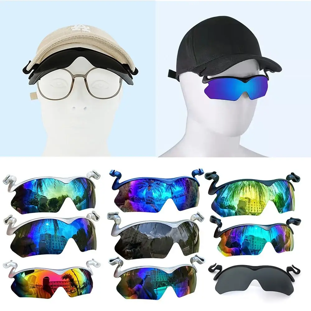 UV Protection Clip Cap Sports Polarized Sunglasses Flip-Up Cover Adjustable Fishing Biking Eyewear Outdoor Sports Universal - Imagem 5