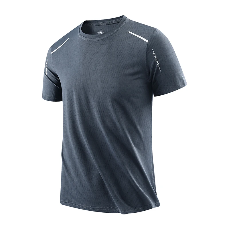 CHRLCK Men's Running Quick Drying T-shirts Breathable Hiking Fishing Tees Soft Elasticity Outdoor Sports Short Shirt Summer - Imagem 10
