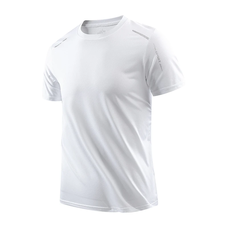 CHRLCK Men's Running Quick Drying T-shirts Breathable Hiking Fishing Tees Soft Elasticity Outdoor Sports Short Shirt Summer - Imagem 9