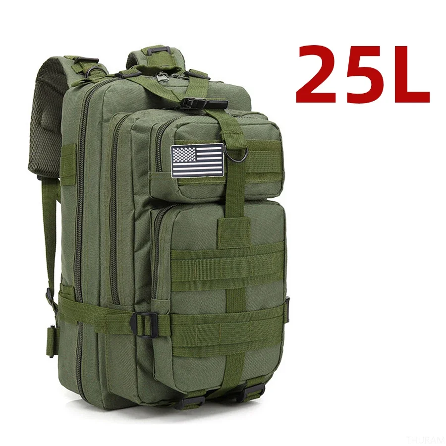 Mochila Multiuso 25L e 50L, Náilon Impermeável Resistente, Tática para Esportes, Camping, Pesca e Caminhadas na Natureza - Imagem 20