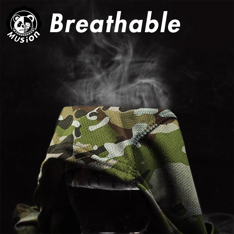 Musion camuflagem chapéu de aba larga balaclava conjunto masculino ao ar livre guarda-sol boonie boné pescador chapéu de pesca chapéu de proteção solar - Imagem 5