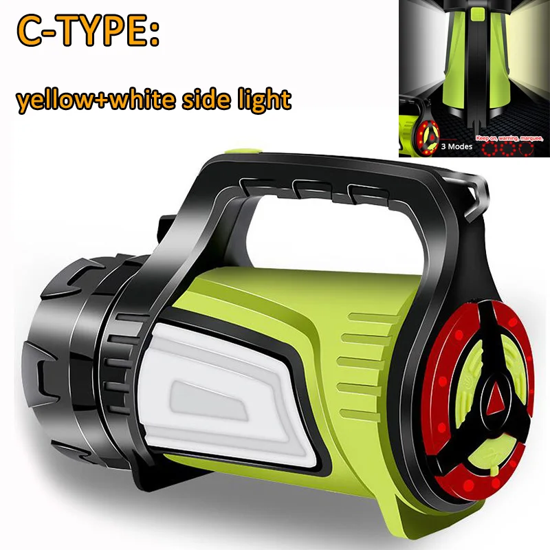 Lanterna Holofote LED Portátil USB – Ideal para Pesca, Camping e Emergências - Imagem 9