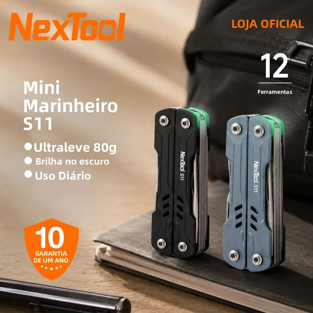 Alicate Multifuncional NexTool Mini Sailor S11 12 em 1, Canivete de Bolso, Tesoura, Chave de Fenda, Ferramentas Manuais Compactas e Portáteis EDC - Imagem 2