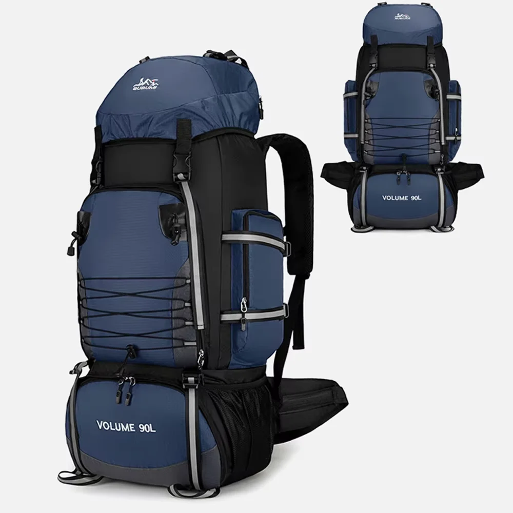 Mochila Tática 90L/100L, Sistema de Fixação Modular, Náilon Impermeável, Antifurto, para Montanhismo e Caminhada - Imagem 14