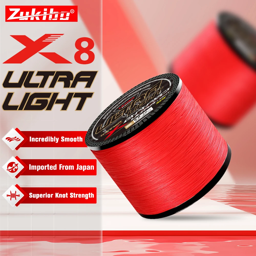 Linha Multifilamento ZUKIBO Ultra Light — 8 Fios, Qualidade Japonesa, Resistente à Cor, Suave, Água Doce e Salgada. - Imagem 2