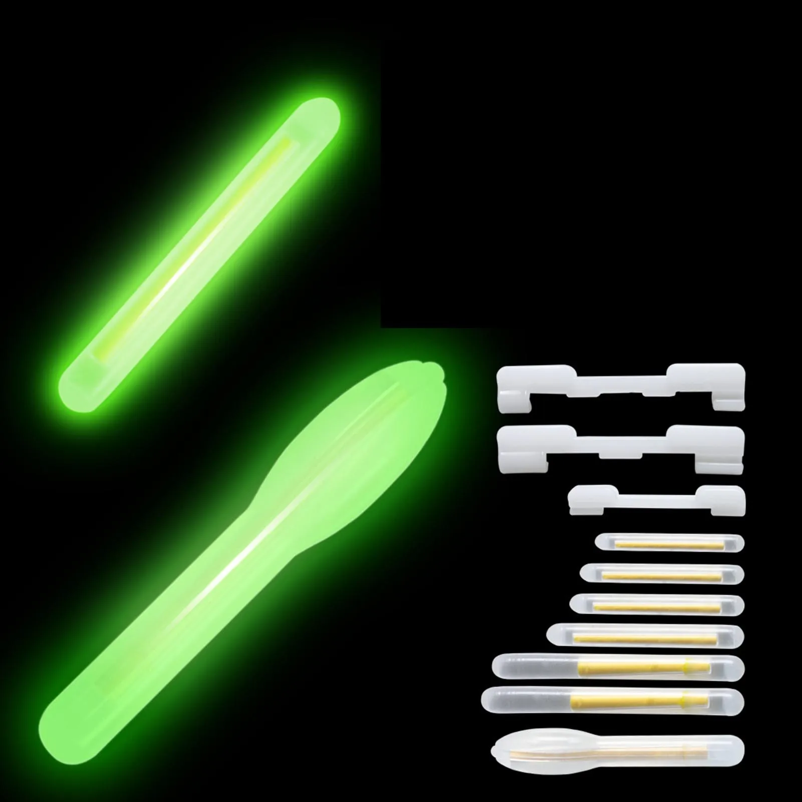 Vareta Luminosa Fluorescente para Pesca Noturna, 2.2–4.5mm, Brilho no Escuro, Acessório para Bóia e Ponta de Vara, Pacote com 20 Unidades - Imagem 2