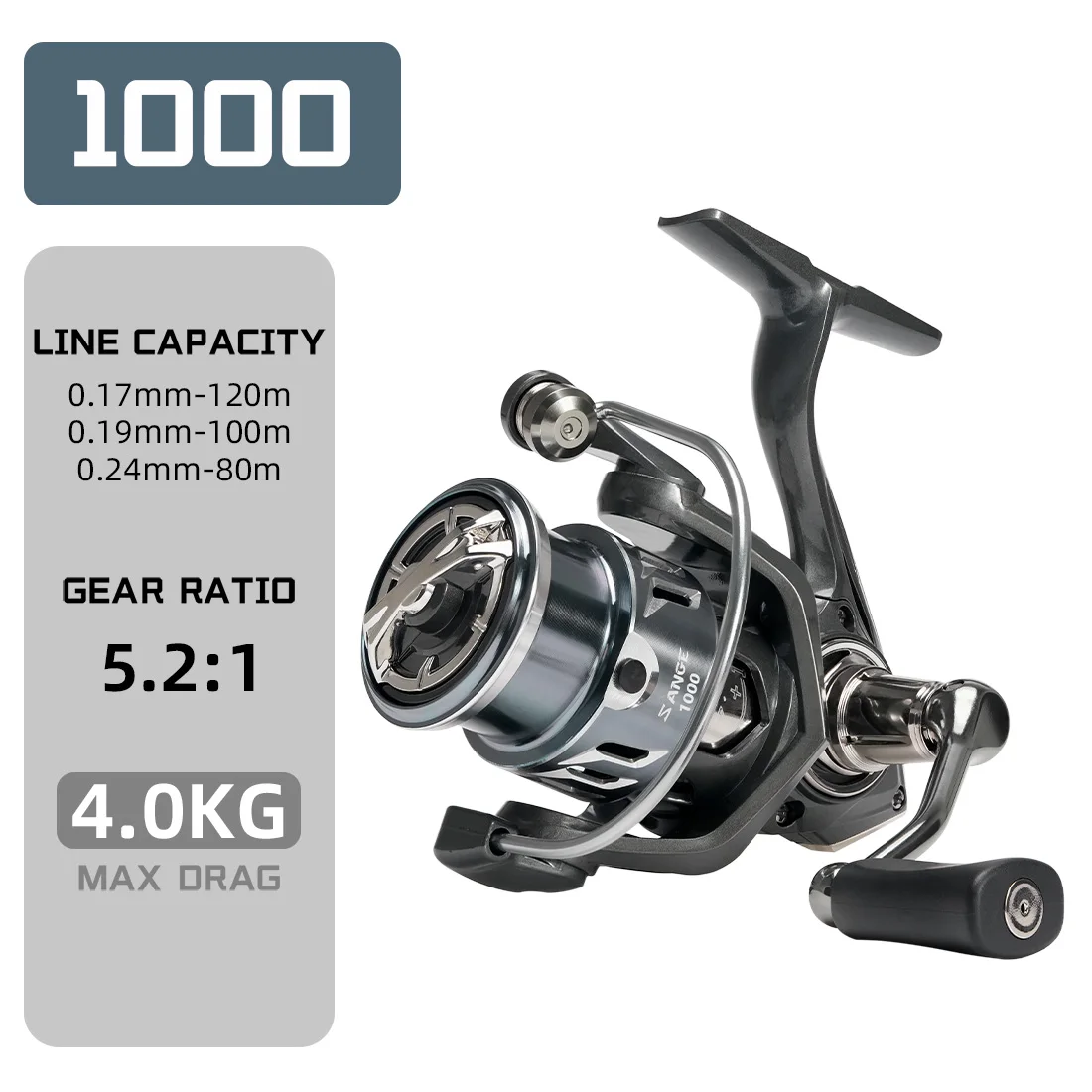 Molinete SeaKnight 1000–6000, 8 Rolamentos, Freio 28lbs, Alumínio CNC, Água Doce. - Imagem 9