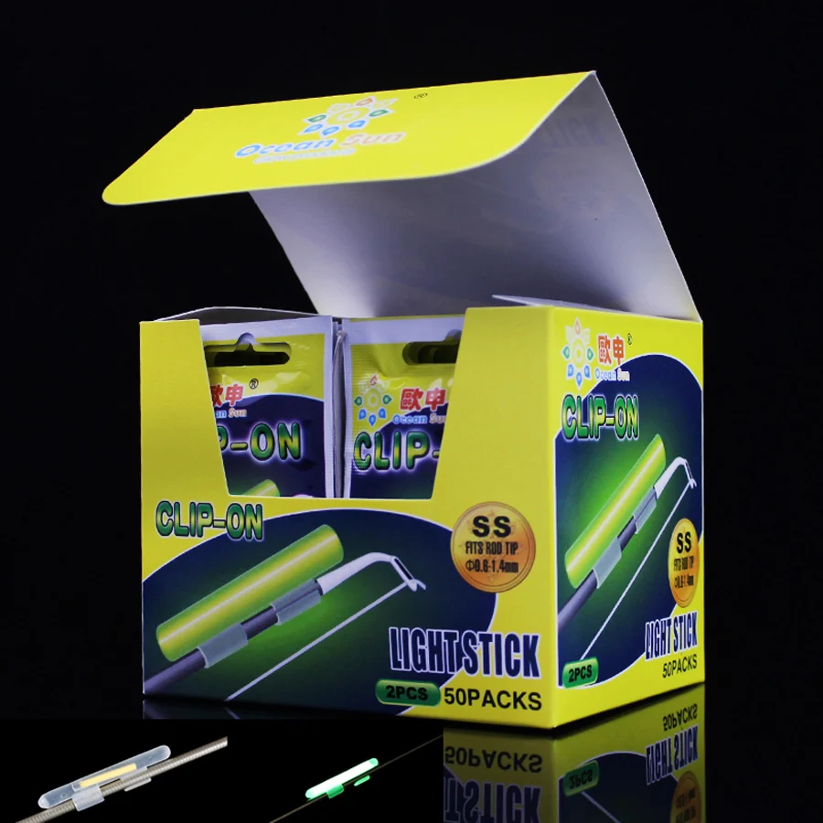 Clipe! 10 unidades (5 sacos) Bastões luminosos para pesca noturna SS-XL, que brilham no escuro, bastões químicos verdes que emitem luz, para iluminar a vara de pesca. - Imagem 6