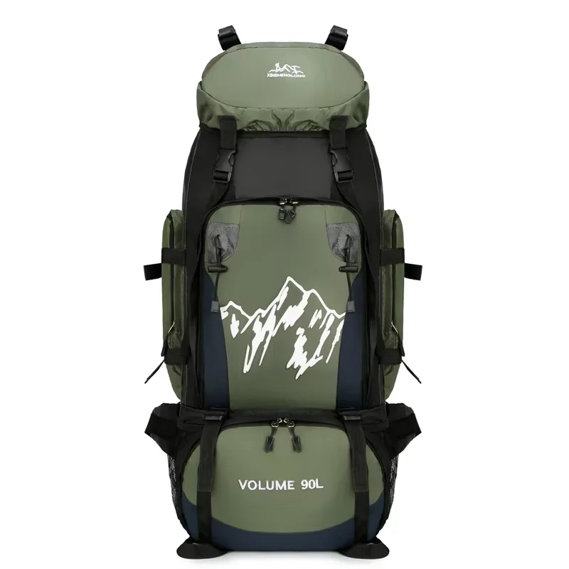Mochila Tática 90L/100L, Sistema de Fixação Modular, Náilon Impermeável, Antifurto, para Montanhismo e Caminhada - Imagem 13
