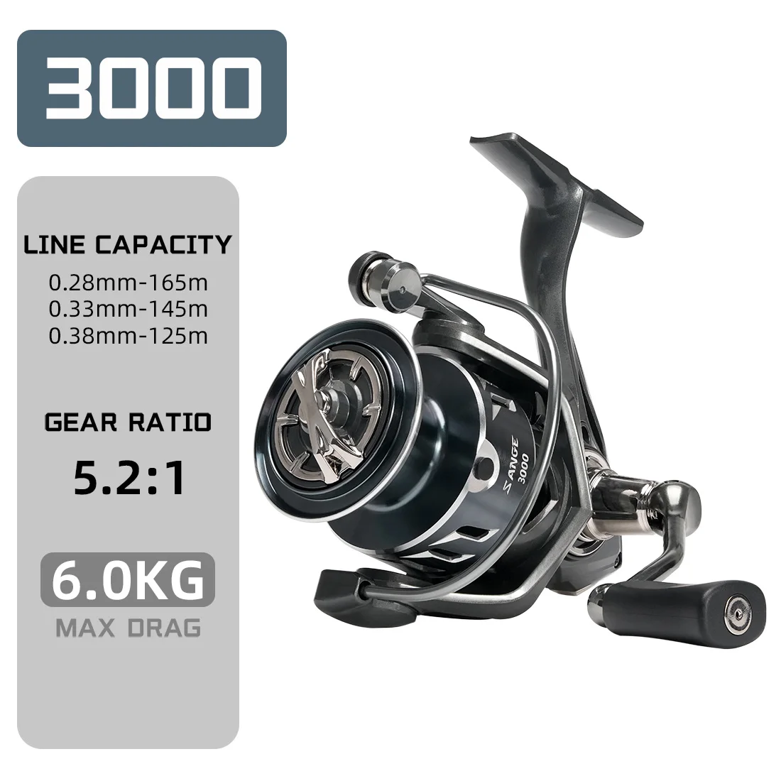 Molinete SeaKnight 1000–6000, 8 Rolamentos, Freio 28lbs, Alumínio CNC, Água Doce. - Imagem 11