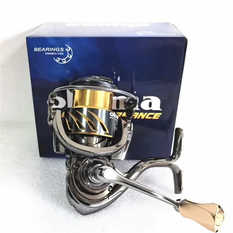 Molinete Okuma Todo em Metal, 12+1 Rolamentos, Drag 15kg, Anti-Água, Mar e Água Doce, Tamanhos 1000 a 5000