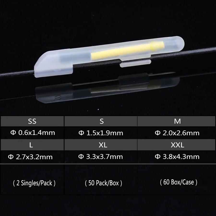 Clipe! 10 unidades (5 sacos) Bastões luminosos para pesca noturna SS-XL, que brilham no escuro, bastões químicos verdes que emitem luz, para iluminar a vara de pesca. - Imagem 4