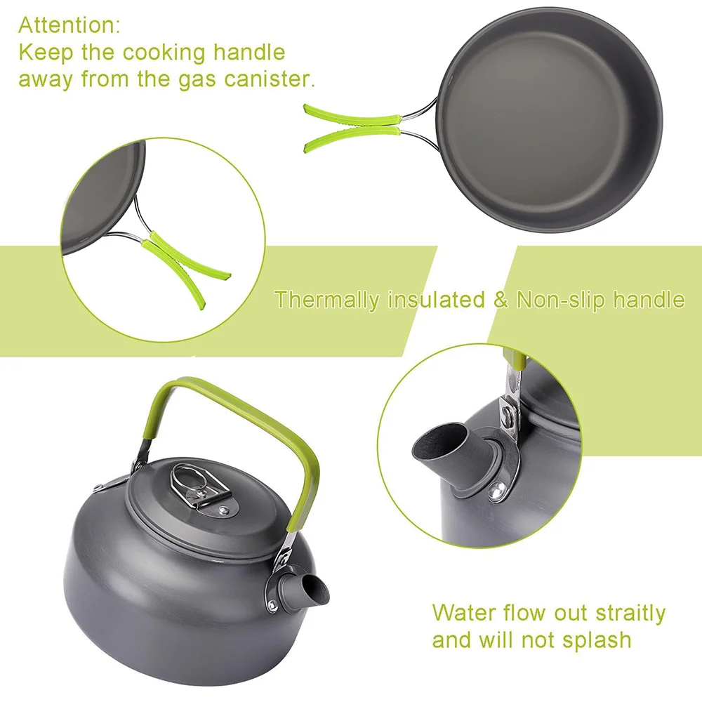 Conjunto Utensílios Cozinha ZCTYHPGACN, Liga de Alumínio, Apto para Alimentos, Leve e Resistente, para Acampamento e Uso Geral. - Imagem 5