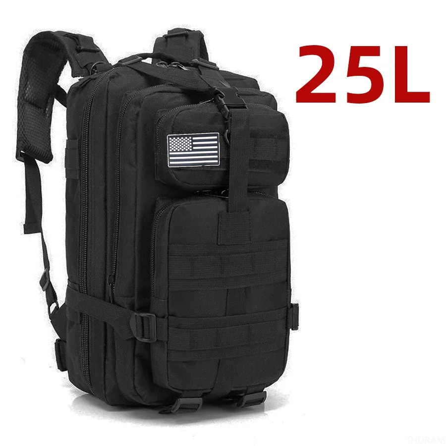 Mochila Multiuso 25L e 50L, Náilon Impermeável Resistente, Tática para Esportes, Camping, Pesca e Caminhadas na Natureza - Imagem 18