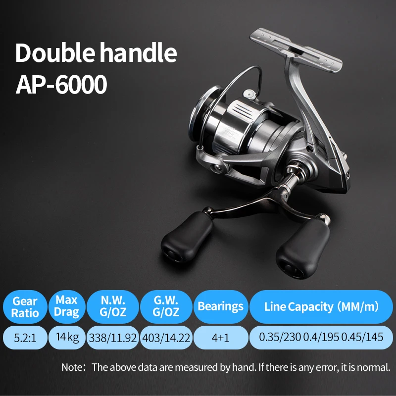 Carretilha de Pesca Huidiao Stella 2000-7000 4+1BB 16KG de Arrasto Máximo Zero Play com Manivela Dupla para Água Doce e Salgada - Imagem 12
