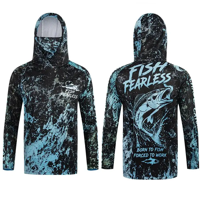 Camisa de Pesca Manga Longa UPF 50+ – Com Capuz e Máscara de Proteção - Imagem 9