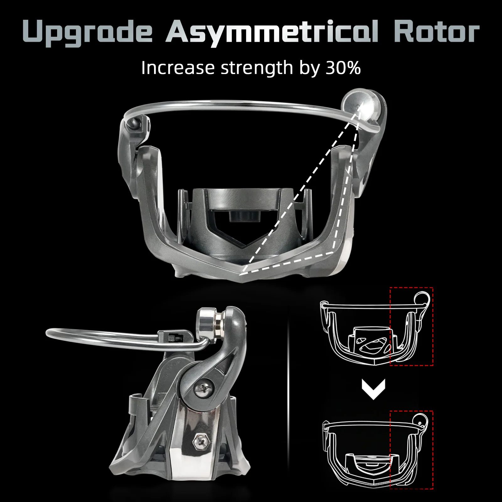 Molinete SeaKnight 1000–6000, 8 Rolamentos, Freio 28lbs, Alumínio CNC, Água Doce. - Imagem 3