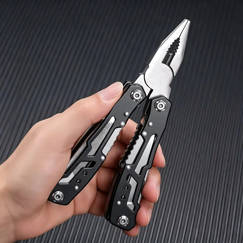 Alicate dobrável 11 em 1, portátil, ferramenta multifuncional tipo faca combinada, ferramenta de bolso, ferramenta manual para sobrevivência ao ar livre. - Imagem 2