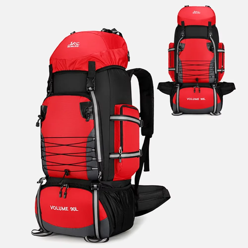 Mochila Tática 90L/100L, Sistema de Fixação Modular, Náilon Impermeável, Antifurto, para Montanhismo e Caminhada - Imagem 16