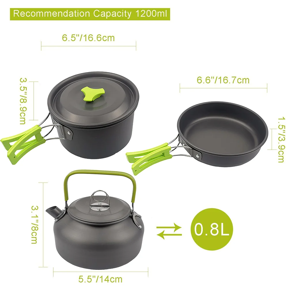 Conjunto Utensílios Cozinha ZCTYHPGACN, Liga de Alumínio, Apto para Alimentos, Leve e Resistente, para Acampamento e Uso Geral. - Imagem 6