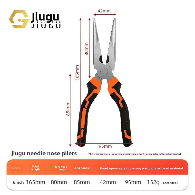 Alicate multifuncional de 8 polegadas/6 polegadas, com ponta em forma de tigre/ponta fina/ponta angulada, de alta dureza, com mandíbula grossa, fabricado em aço carbono de alta qualidade, ferramenta manual para uso doméstico. - Imagem 7