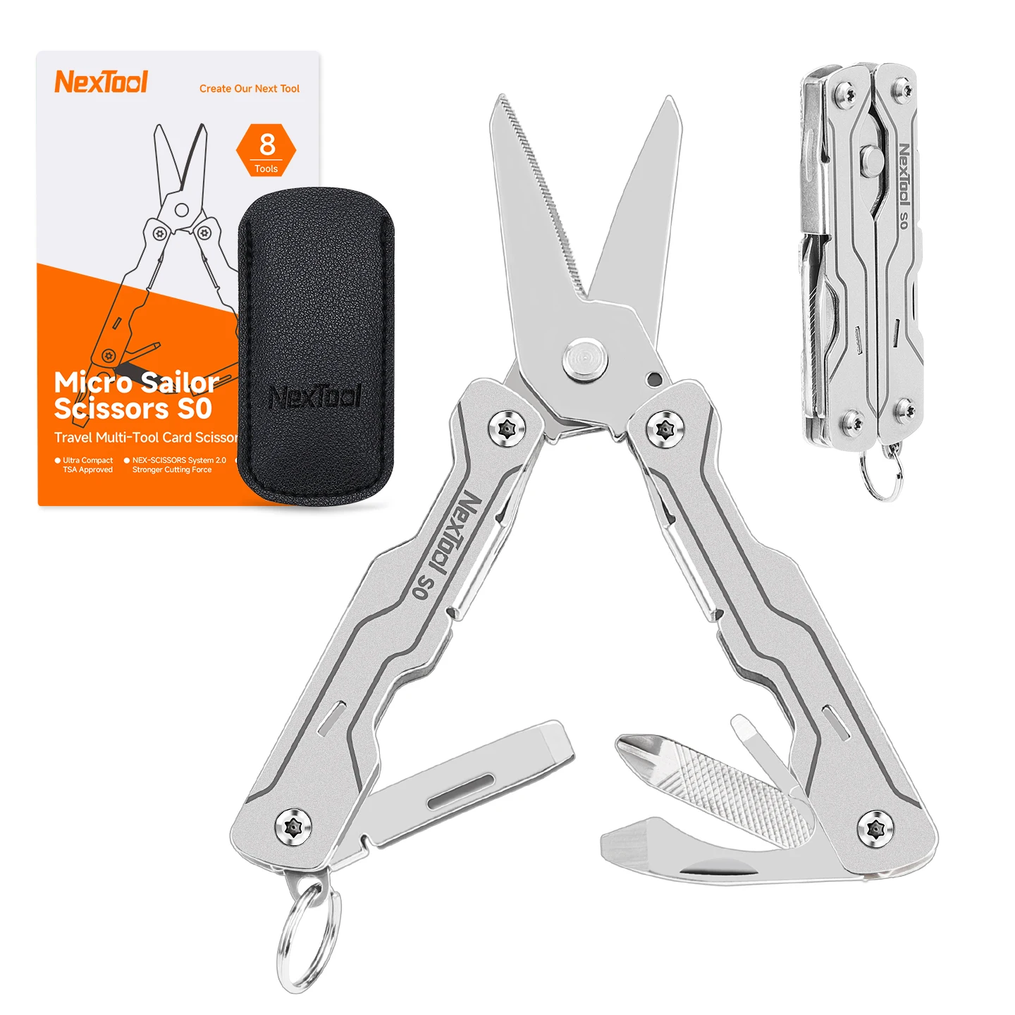 Alicate Multifuncional NexTool Mini Sailor S11 12 em 1, Canivete de Bolso, Tesoura, Chave de Fenda, Ferramentas Manuais Compactas e Portáteis EDC - Imagem 6