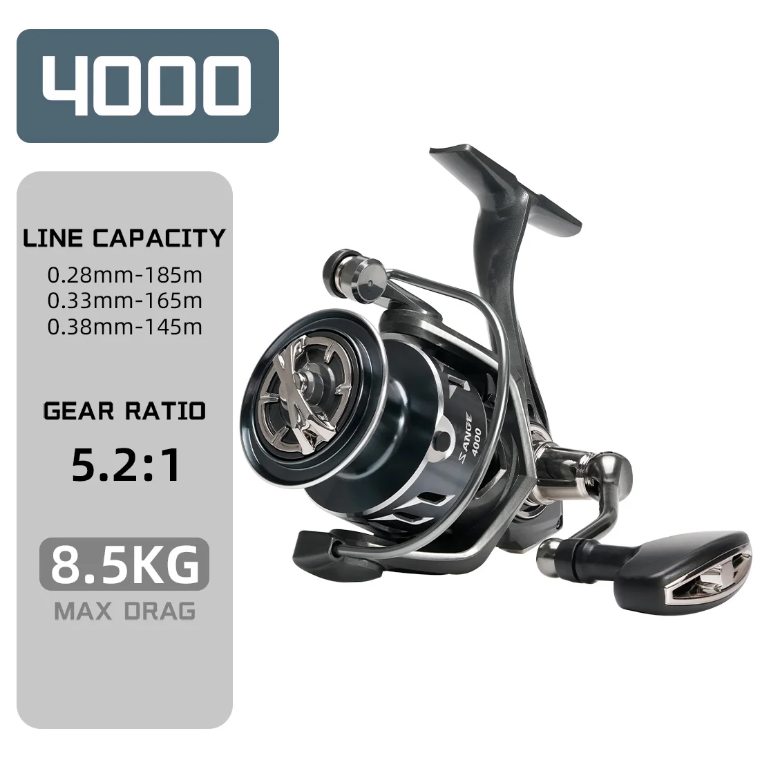 Molinete SeaKnight 1000–6000, 8 Rolamentos, Freio 28lbs, Alumínio CNC, Água Doce. - Imagem 10