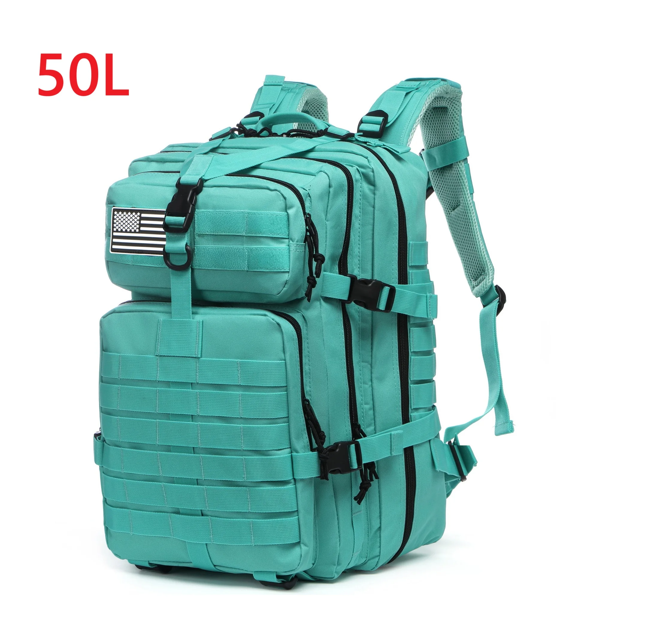 Mochila Multiuso 25L e 50L, Náilon Impermeável Resistente, Tática para Esportes, Camping, Pesca e Caminhadas na Natureza - Imagem 16