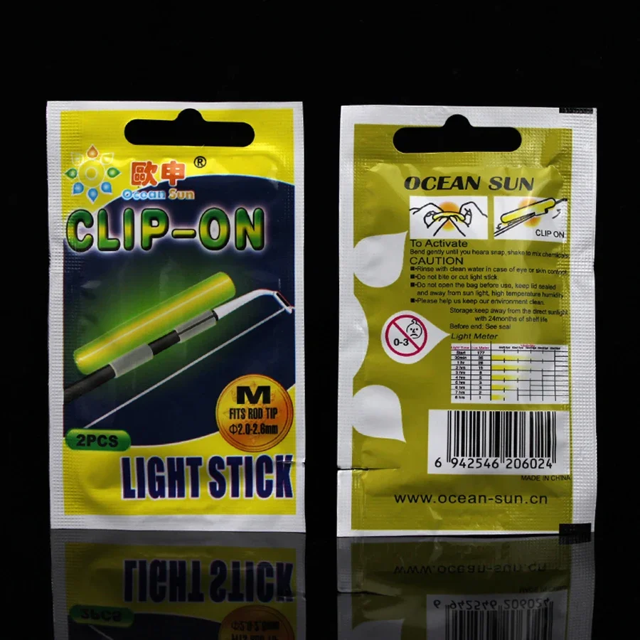 Clipe! 10 unidades (5 sacos) Bastões luminosos para pesca noturna SS-XL, que brilham no escuro, bastões químicos verdes que emitem luz, para iluminar a vara de pesca. - Imagem 5