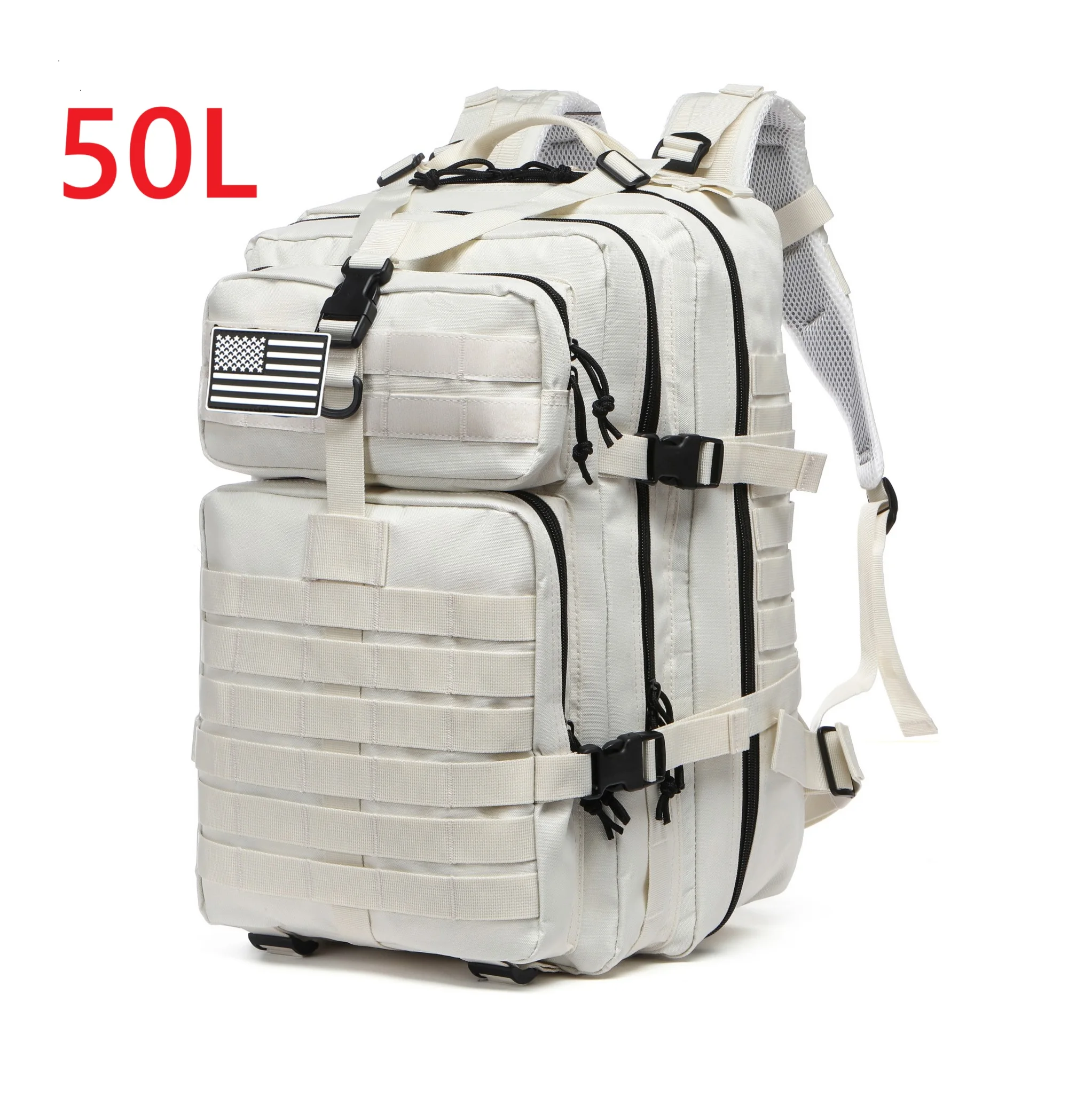 Mochila Multiuso 25L e 50L, Náilon Impermeável Resistente, Tática para Esportes, Camping, Pesca e Caminhadas na Natureza - Imagem 14