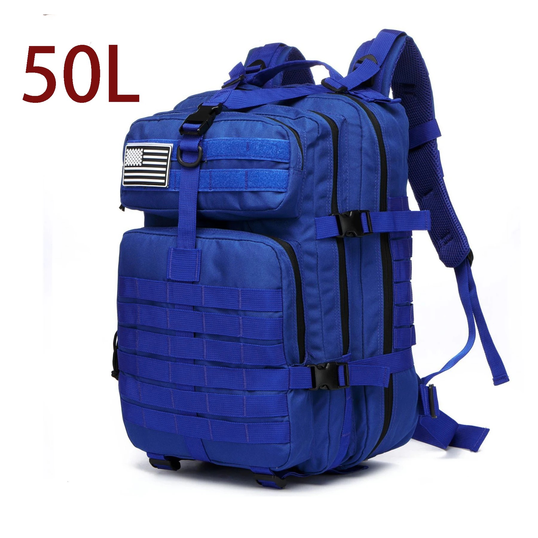 Mochila Multiuso 25L e 50L, Náilon Impermeável Resistente, Tática para Esportes, Camping, Pesca e Caminhadas na Natureza - Imagem 17