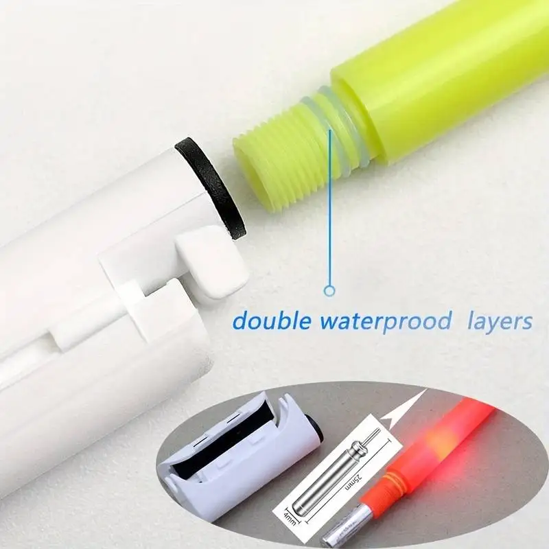 Luz LED Removível para colocar em vara de pesca flutuante luminosa, Bateria CR425 3,6V, Recarga USB, À Prova d'Água, para Pesca Noturna - Imagem 5