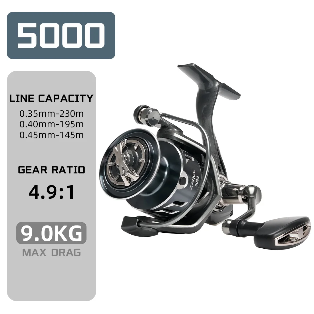 Molinete SeaKnight 1000–6000, 8 Rolamentos, Freio 28lbs, Alumínio CNC, Água Doce. - Imagem 8