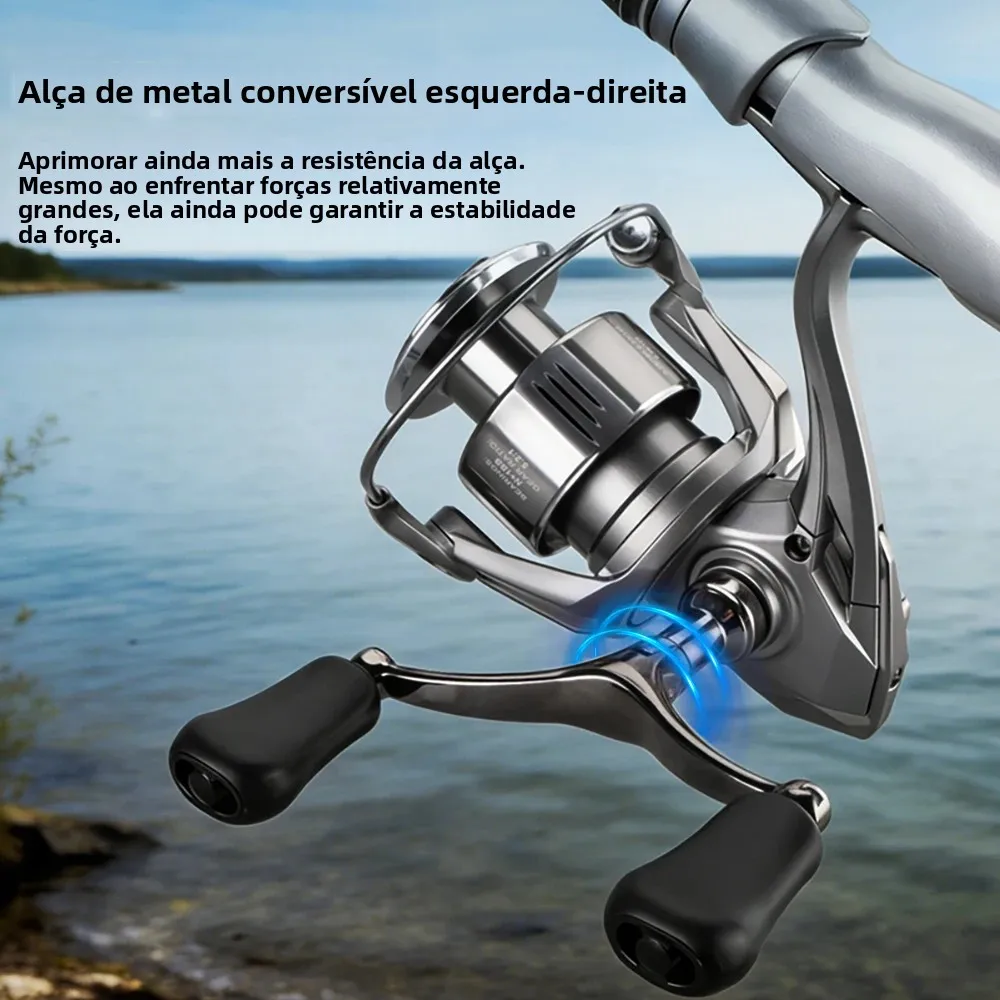 Carretilha de Pesca Huidiao Stella 2000-7000 4+1BB 16KG de Arrasto Máximo Zero Play com Manivela Dupla para Água Doce e Salgada - Imagem 5